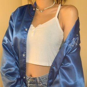 Satin Blue Beverly Hills Jacket